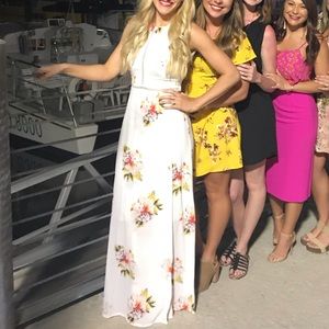 White Floral Maxi Dress